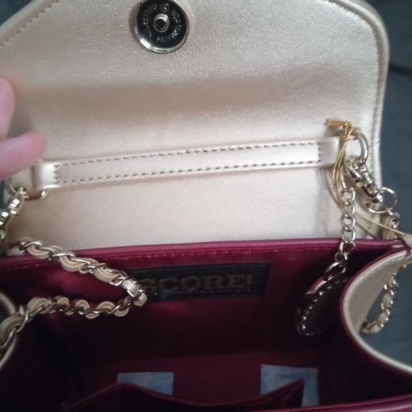 SCORE red handbag with chain - Picture 4 of 5